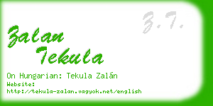 zalan tekula business card